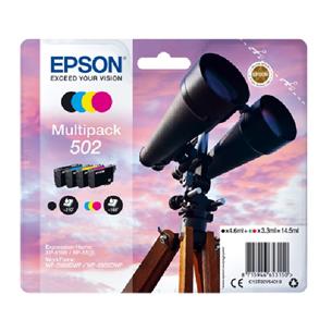 EPSON TINTA MULTIPACK NEGRO + TRICOLOR 502