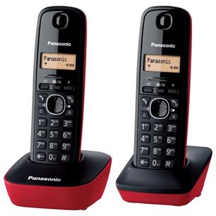 PANASONIC DECT DUO ROJO Y NEGRO